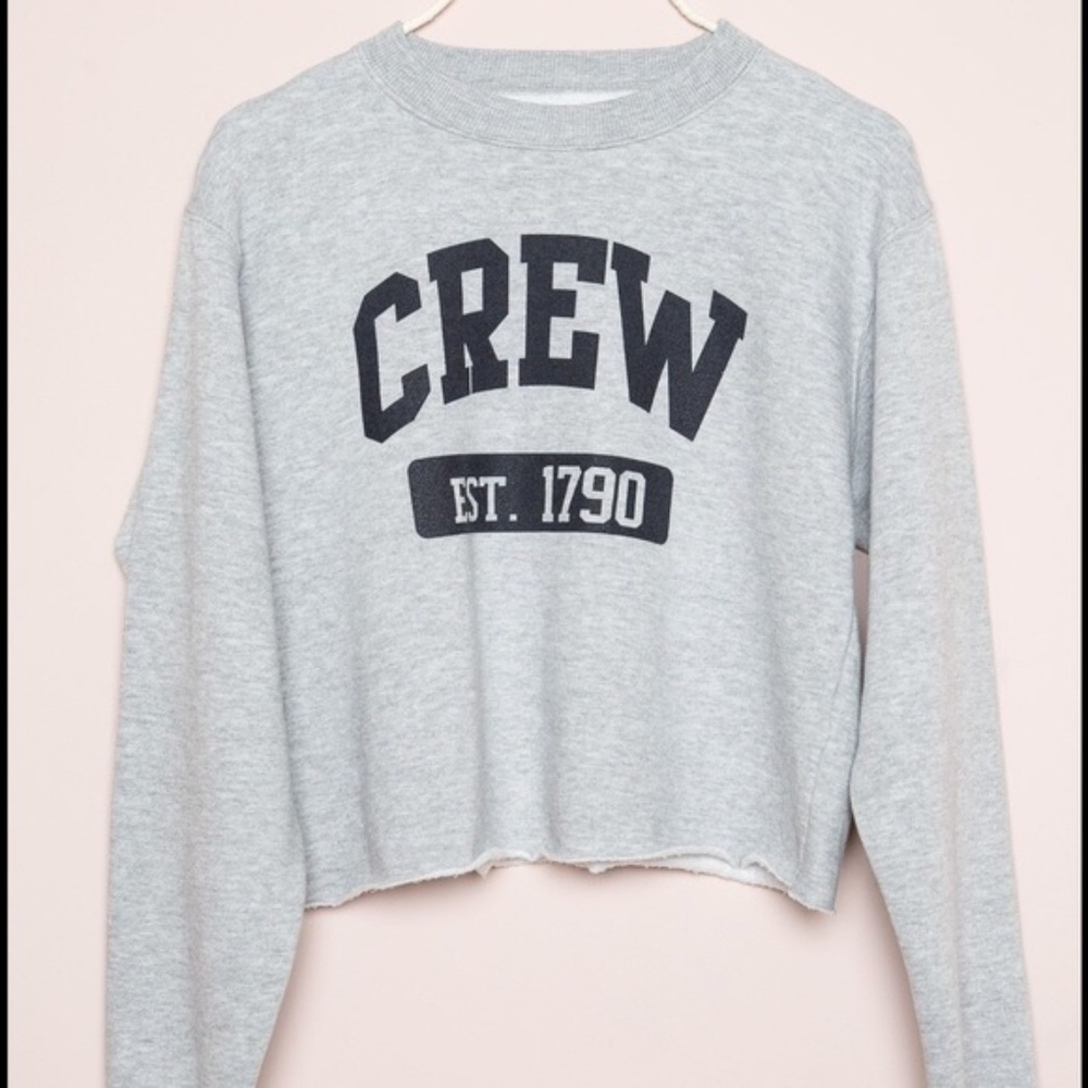 John Galt Brandy Melville Cropped Crew Sweatshirt